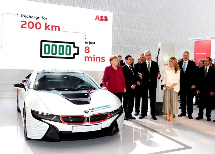 abb Компания ABB представила новое сверхмощное зарядное устройство, которое заряжает электромобиль всего за 8 минут